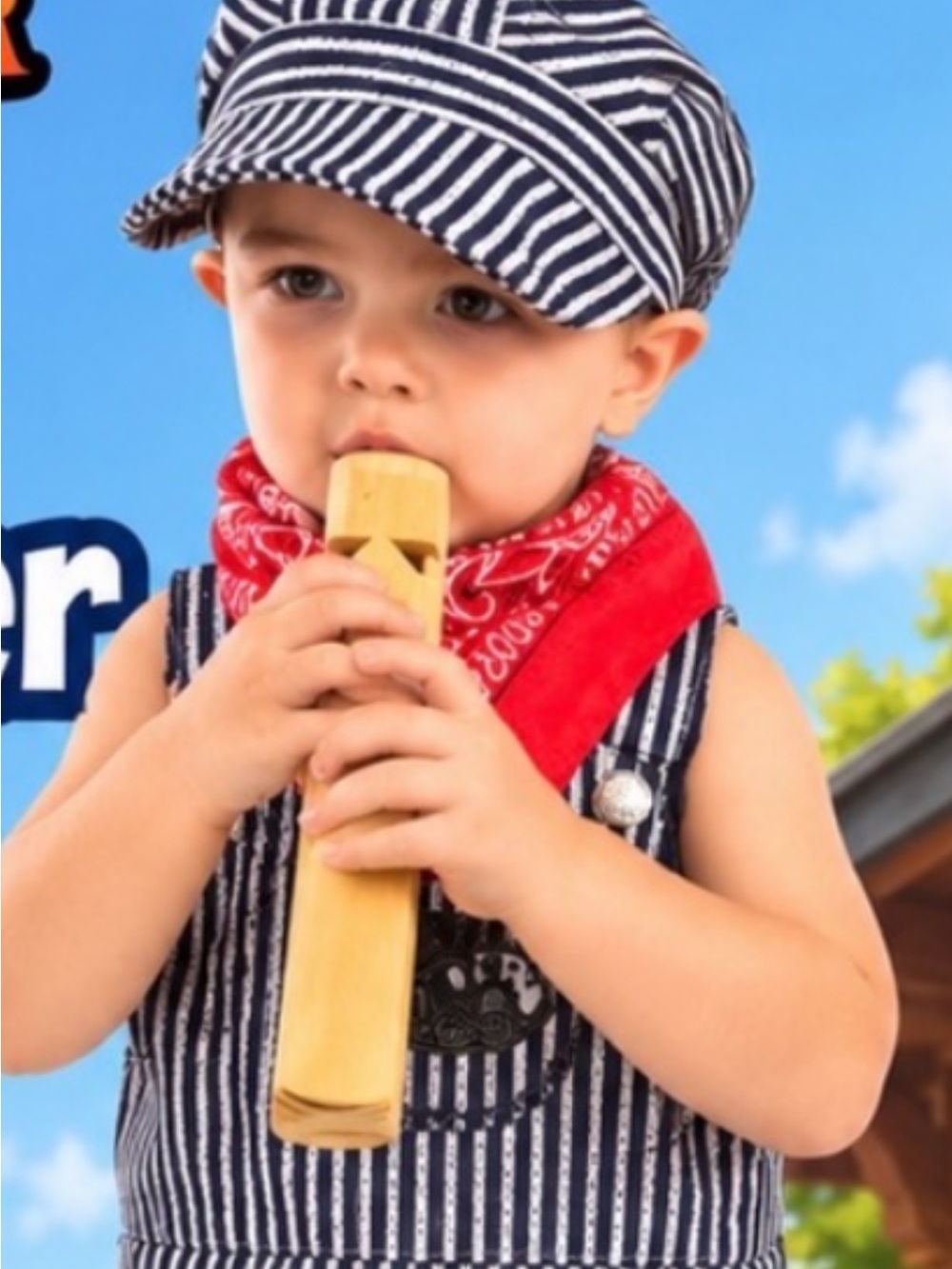 Vintage metrostyle Wooden 'Train Whistle'